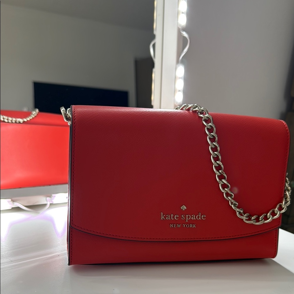 Kate Spade Red Chain Shoulder Bag